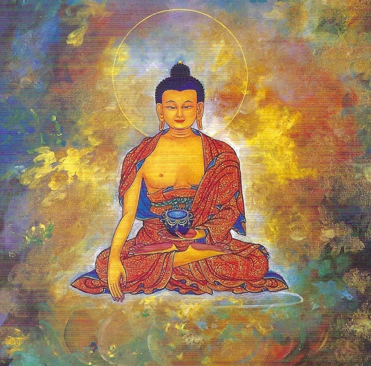 Будда медицины картина маслом. Картина в картине Будда медитация род.